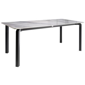 Mesa de jardín feletto 180 cm 90 cm piedra mármol gris