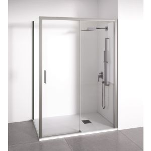 Mampara de ducha angular plata 120-125 x 67-70 m  acceso izda. Bellobath