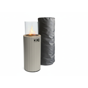 Calefactor de gas exterior bino hasta 8 kw cilíndrico portátil gris claro