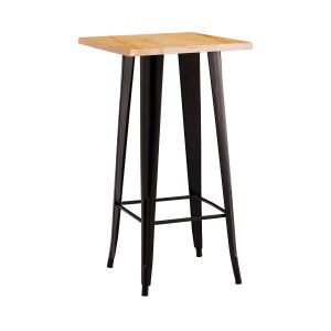 Mesa auxiliar alta cuadrada strong 60x60x105cm negro Thinia Home