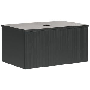 Mueble para lavabo de pared alzira 80 cm negro