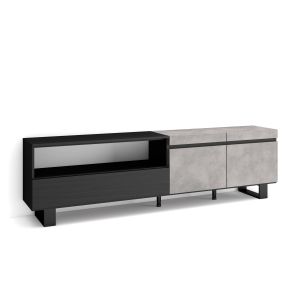 Mueble tv, 200x35x57cm, cemento, rf2233