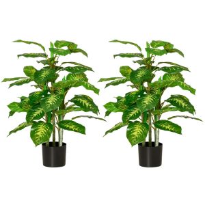 Plantas artificiale 17x17x95 cm peva color verde Homcom, hogar - decoración