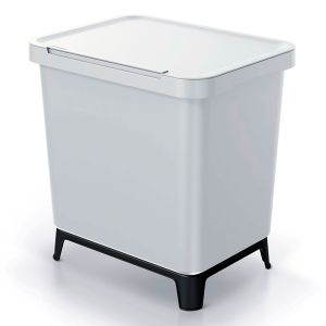 Keden cubo de reciclaje blanco 30l con forma cuadrada - "systema"