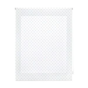 Estor enrollable premium 140x180  blanco con motas turquesas