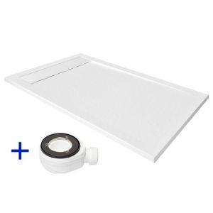 Plato de ducha de resina 100x80 premium ambiente blanco ral 9003  80x100
