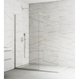 Panel fijo de ducha screen niquel transparente 116,5-118cm