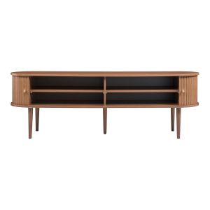 Mueble de tv mapia con puertas 166 x 40 x 55 cm - efecto nogal [en.casa]