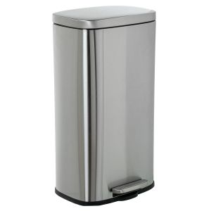 Papelera acero inoxidable 30l. Con pedal acero mate