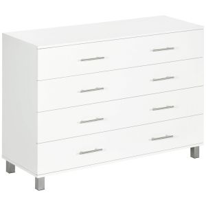 Cómoda con cajone 112x38.2x81 cm color blanco Homcom