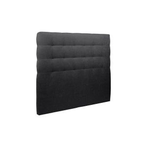 Cabecero acolchado de 135 cm - tela de lona natté negra - negro