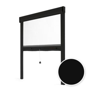 Mosquitera enrollable para ventana 150x220 cm - negro