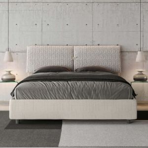 Cama tapizada 160x200 - blanco - mados