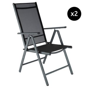 2 sillas de jardín plegables de aluminio