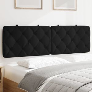 Cabecero de cama acolchado terciopelo negro 160 cm eso7450