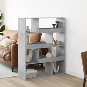 Librerías madera gris hormigón 100x33x125,5 cm