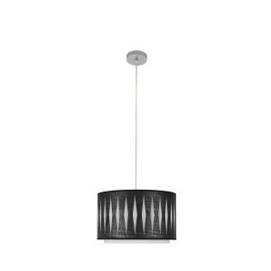 CoLGante alexandra 1xE27 cromo/madera negra regx30x30 cm