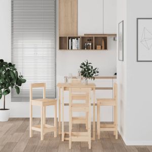 Set de bar 5 piezas madera maciza de pino oif459134