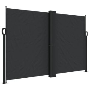 vidaXL toldo lateral retráctil negro 160x1000 cm