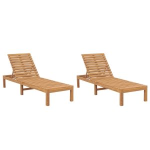vidaXL tumbonas 2 unidades madera maciza de teca
