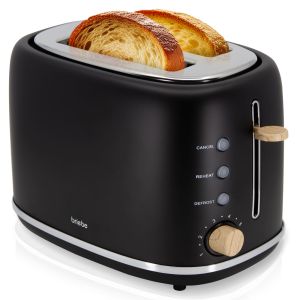 Nordic tostadora pan ranura ancha, tostador 2 briebe ta1166blk negro 870w