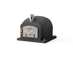 Horno de leña exterior de obra modelo kitaway negro - 120x120x65cm