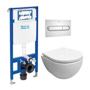 Roca duplo + pl1 dual cromo brillo + wc ab swiss soft-close