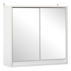 Armario con espejo 48x14.5x45 cm color blanco Homcom, hogar - baño