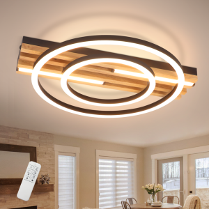 Nettlife lámpara de techo LED integrado marrón 38x21.8
