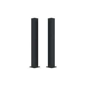 Juego 2 postes hierro carmo 15x15 cm 145 cm negro