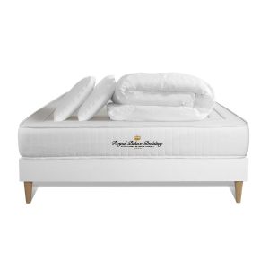 Pack cama completa - colchón 160x200cm + somier con láminas (kit) + 2 almoh