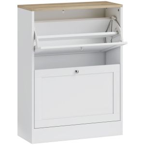 Zapatero estrecho 60x23.5x80 cm color blanco Homcom