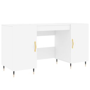 vidaXL escritorio madera de ingeniería blanco 140x50x75 cm