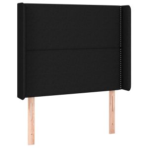 vidaXL cabecero con orejas de tela negro 83x16x118/128 cm