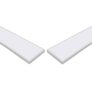 2x panel LED de superficie 120x30 cm, 60w 5000lm, blanco frío 6000k