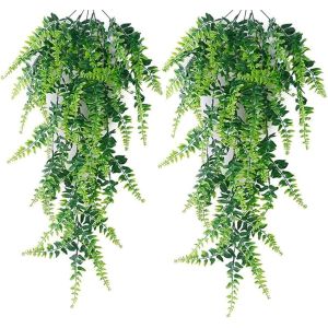 Planta Artificial Helecho Colgante 90 cm x 2 unidades - Hiedra Colgante