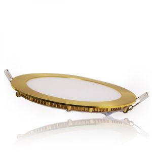 Placa LED 12w 1200lm 2700ºk circular dorado 50.000h [gl-cl-r12n-g-ww]