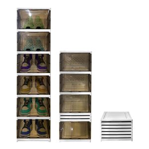 Zapatero plegable 6 niveles 105x25,5x34,5 cm Negro