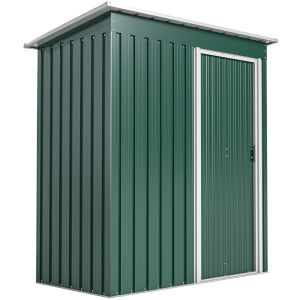 Cobertizo de jardín 163x89x182 cm acero galvanizado color verde Outsunny