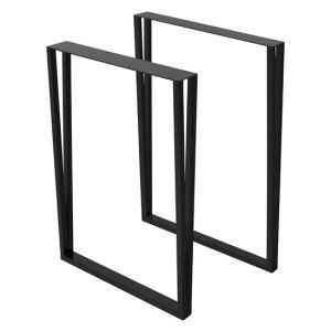 2x patas de mesa industrial 50 x al 71,5 cm acero negro rectangular