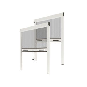 Pack 2 mosquiteras enrollables para ventana 150x160 cm - blanco