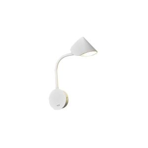 Mantra aplique LED moderno blanco goa con brazo