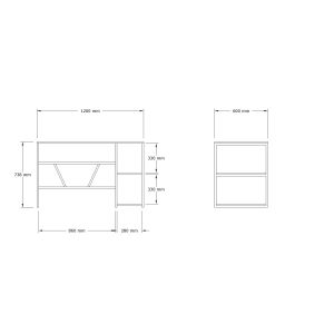 Escritorio de madera <<caste>> - 120 x 60 x 74 cm - beige
