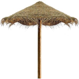 Parasol sombrilla de esparto 2.40 mts para jardin,,playa y piscina