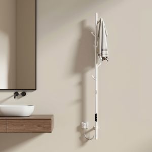 Emke toallero eléctrico Wi-Fi 150x12,5 cm blanco brillante control app tuya
