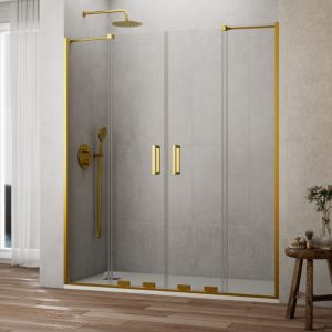 Mampara frontal kenna 2 fijos + 2 correderas 221-231 oro - antical