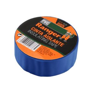 Pack de 10 rollos de cinta aislante de 20 metros y 19mm de ancho color azul