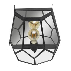 Aplique lente 1xE27 negro 25x26x16 cm