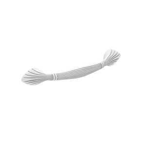 Tirador mueble en zamac 503 dist entre ejes 96 mm blanca plata lote de 6