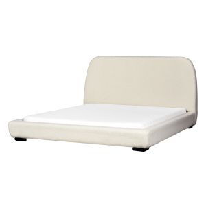 Cama bouclé roisel 160 x 200 cm beige claro